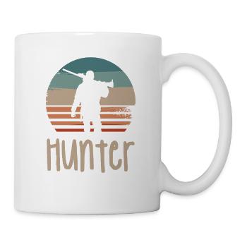 Retro Vintage Classic Hunter Hunting - Tasse - Weiß - Rechts