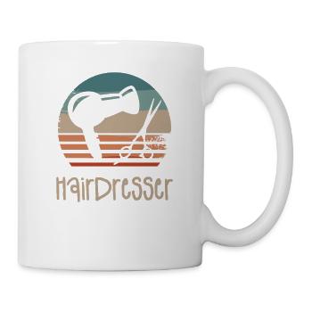 Coiffeur Rétro Vintage Classique Coiffure - Mug blanc - blanc - Droite