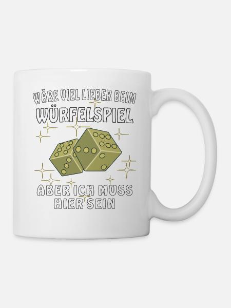 WÜRFELSPIEL - Tasse - Weiß
