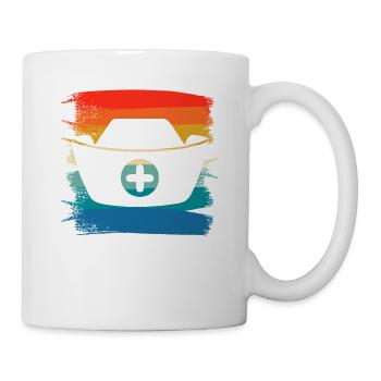 Retro Vintage Classic Nurse Nursing - Tasse - Weiß - Rechts