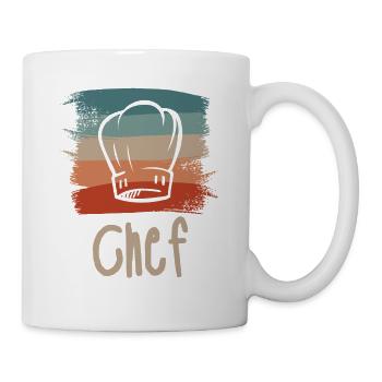 Retro Vintage Classic Chef Cook Cooking - Tasse - Weiß - Rechts