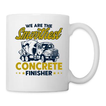 Betonbauer Stahlbetonbauer Baustelle Geschenk - Tasse - Weiß - Rechts