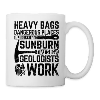Funny Geology Geologist Rock Hunting - Mug - white - Right