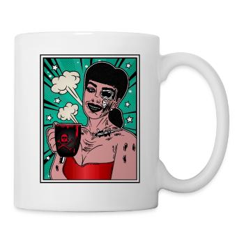 PRETTY ZOMBIE Halloween Apokalypse Horror Monster - Tasse - Weiß - Rechts