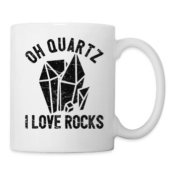 Drôle de géologue à la chasse aux pierres - Mug blanc - blanc - Droite
