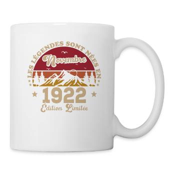 Les Légendes Sont Nées En Novembre 1922 - Mug blanc - blanc - Droite