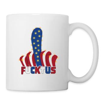 4th of July Vote Cactus Patriotic American Fucktus - Tasse - Weiß - Rechts