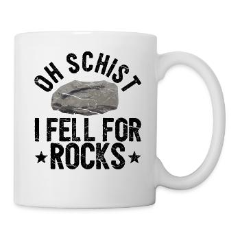 Drôle de géologue à la chasse aux pierres - Mug blanc - blanc - Droite