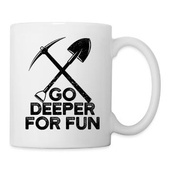 Drôle de géologue à la chasse aux pierres - Mug blanc - blanc - Droite