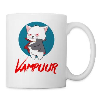 VAMPUUR CAT Halloween Vampir Horror Monster - Tasse - Weiß - Rechts