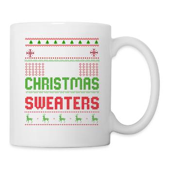 Trop chaud pour les pulls de Noël moches Drôle de Noël - Mug blanc - blanc - Droite