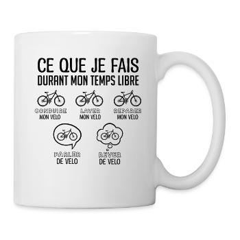 Vélo | fan de vélos cadeau pour fan de vélo - Mug blanc - blanc - Droite