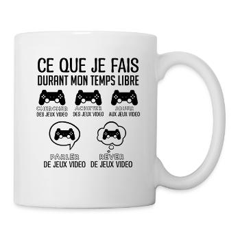 Gamer | Cadeau Gaming Manette game - Mug blanc - blanc - Droite