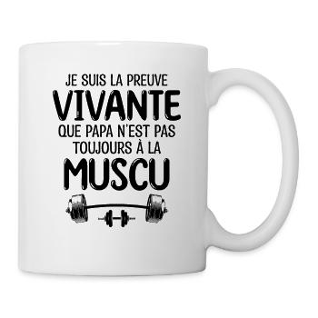 Papa Muscu | papa à la salle de musculation - Mug blanc - blanc - Droite
