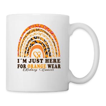 Rubans orange sensibilisation au cancer du rein - Mug blanc - blanc - Droite