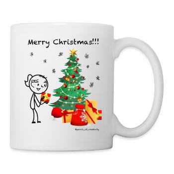 Merry Christmas Design - Tasse - Weiß - Rechts