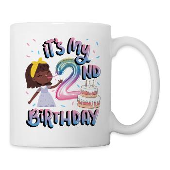 It's my 2nd birthday Melanin Kid Juneteenth - Mug - white - Right