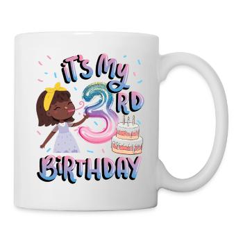 It's My 3rd Birthday Melanin Kid Juneteenth - Mug - white - Right