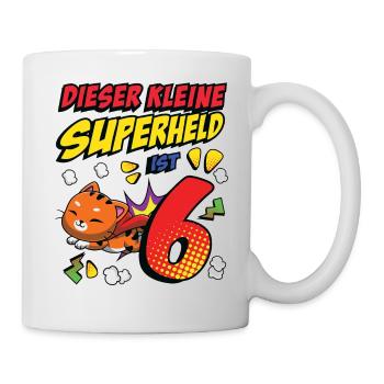 Dieser Kleine Superheld Ist 6 Katzenbesitzer 6. - Tasse - Weiß - Rechts