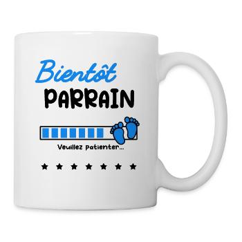 bientôt Parrain cadeau naissance - Mug blanc - blanc - Droite