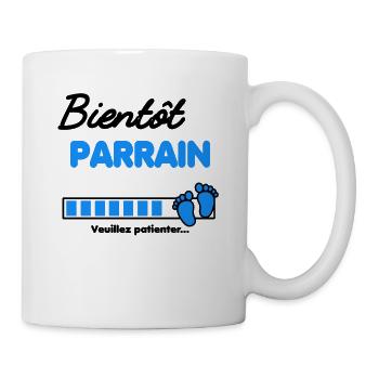 Bientôt Parrain Annonce grossesse - Mug blanc - blanc - Droite