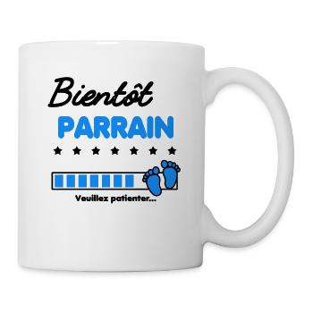 Bientôt Parrain cadeau naissance - Mug blanc - blanc - Droite
