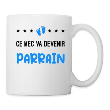 Annonce grossesse homme devenir Parrain - Mug blanc - blanc - Droite