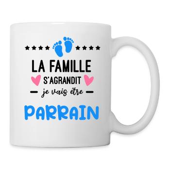 Annonce grossesse famille s'agrandit - Mug blanc - blanc - Droite