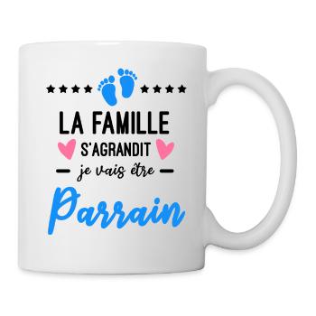 famille s'agrandit Parrain naissance - Mug blanc - blanc - Droite