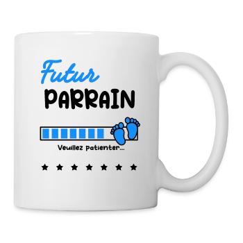 futur Parrain cadeau naissance - Mug blanc - blanc - Droite