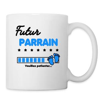 futur Parrain cadeau naissance - Mug blanc - blanc - Droite