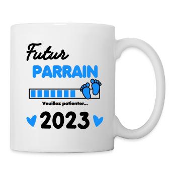 futur Parrain 2023 cadeau naissance - Mug blanc - blanc - Droite