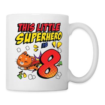 Ce petit super-héros est 8 propriétaires de chat 8. - Mug blanc - blanc - Droite