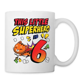 Ce petit super-héros est 6 propriétaires de chat 6. - Mug blanc - blanc - Droite
