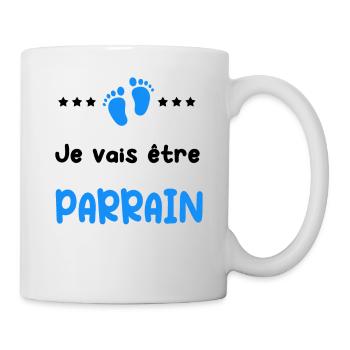 je vais être Parrain cadeau naissance - Mug blanc - blanc - Droite