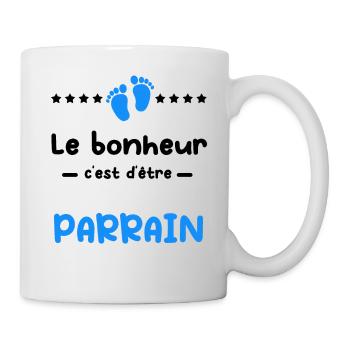 Annonce grossesse bonheur Parrain - Mug blanc - blanc - Droite