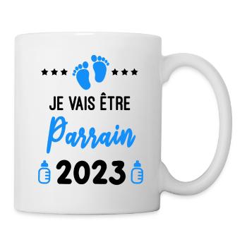 je vais être Parrain 2023 annonce grossesse - Mug blanc - blanc - Droite