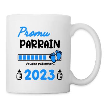 Annonce grossesse Promu Parrain 2023 - Mug blanc - blanc - Droite