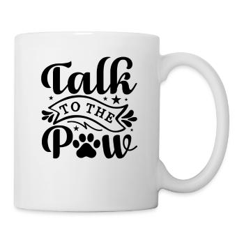 Sprich mit der Pfote - Tasse - Weiß - Rechts