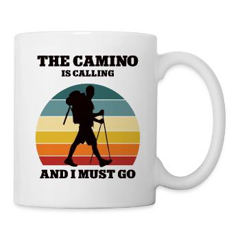 Pilgern Pilger Wandern Wanderer Camino Jakobsweg - Tasse - Weiß - Rechts
