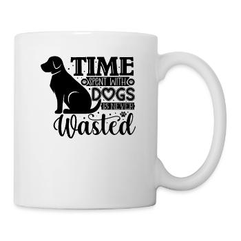 Time spent with dogs is never - Mug - white - Right