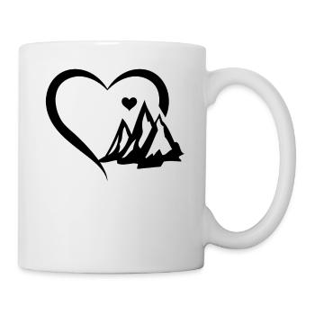 Cœur de montagne Escalade Randonnée en montagne - Mug blanc - blanc - Droite