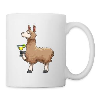 Lustiges Alpaka drinkt Cocktail - Tasse - Weiß - Rechts