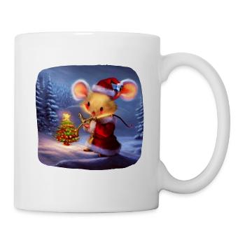 Christmas motif mouse - Mug - white - Right