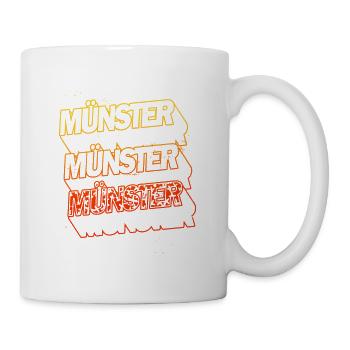 Münster Deutschland Stadt Skyline Heimat Schrift - Tasse - Weiß - Rechts