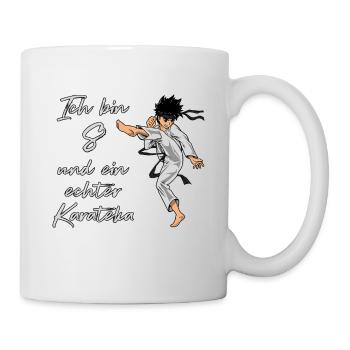 Ich bin 8 - Jungen Karate - Tasse - Weiß - Rechts