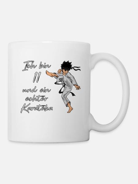 Ich bin 11 - Jungen Karate - Tasse - Weiß