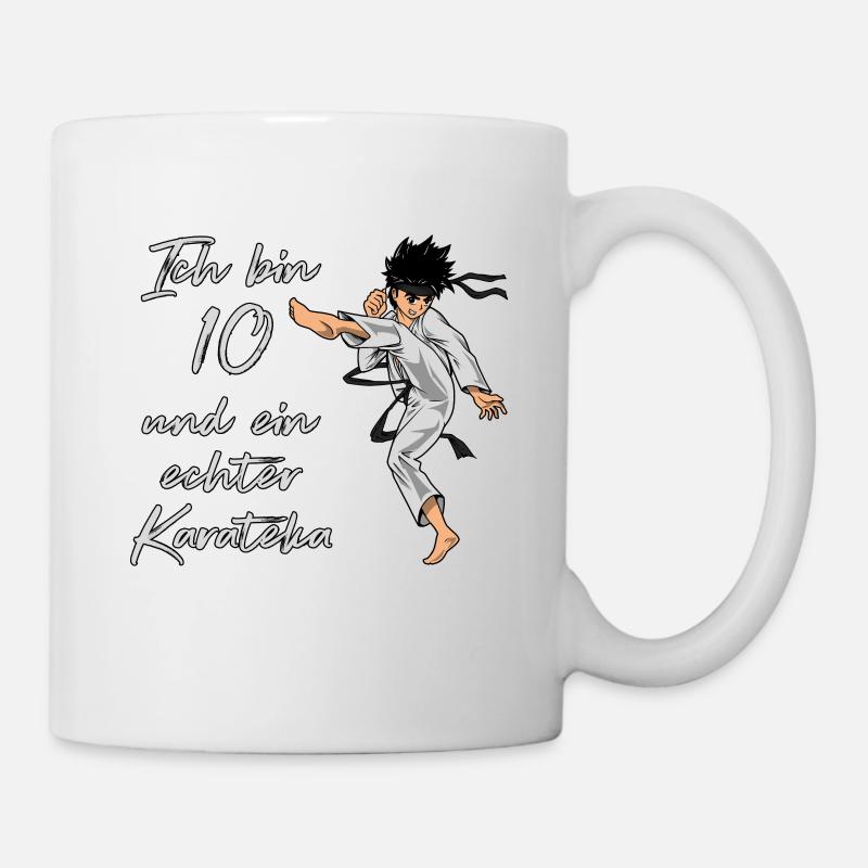 Ich bin 10 - Jungen Karate - Tasse - Weiß