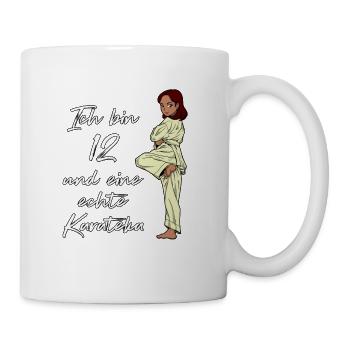 Ich bin 12 - Mädchen Karate - Tasse - Weiß - Rechts