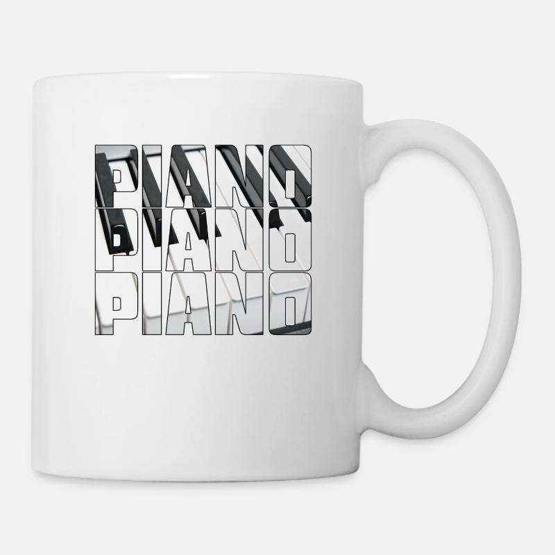 Klavier - Tasse - Weiß